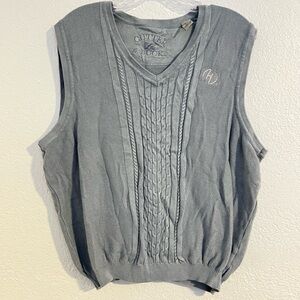 light blue sweater vest